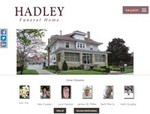 Tablet Screenshot of hadleyfuneralhome.com